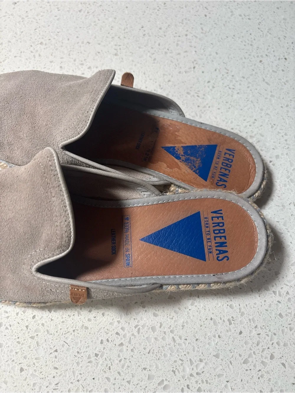 Verbenas Celia Womens US 8.5 EU 39 Mule Espadrilles Sandal Taupe Made In Spain